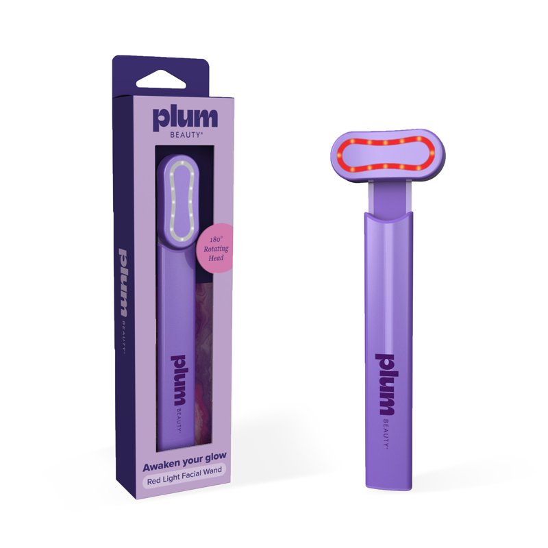 Red Light Therapy Vibrating Facial Wand for Anti-Aging and Skin Radiance