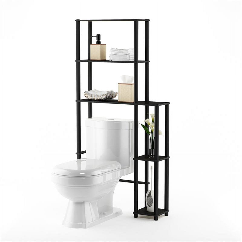 MultiColor Furinno Turn-N-Tube Toilet Space Saver with 5 Shelves - Bathroom Storage Organizer