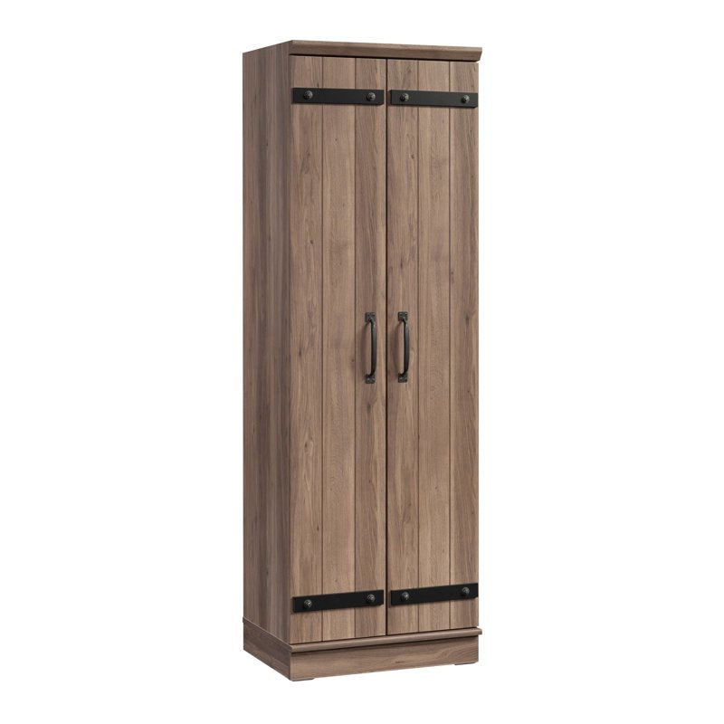 2-Door Storage Cabinet with Adjustable Shelves - Salt Oak Finish