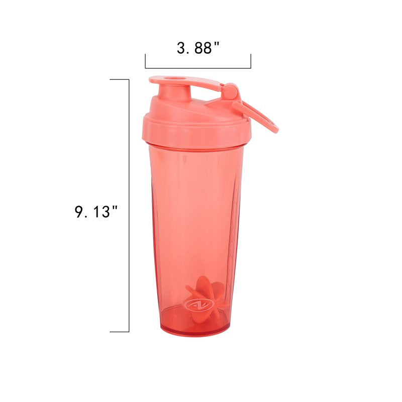 24 oz Tritan Fitness Shaker Bottle - BPA-Free, Red