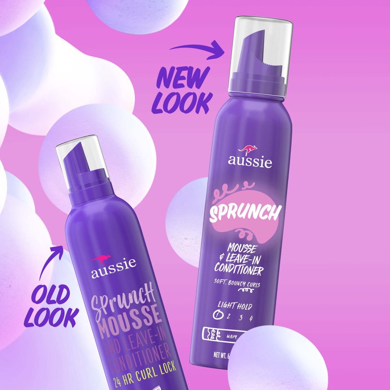 Aussie Scrunch Mousse & Leave-in Conditioner for Curls, 6 oz