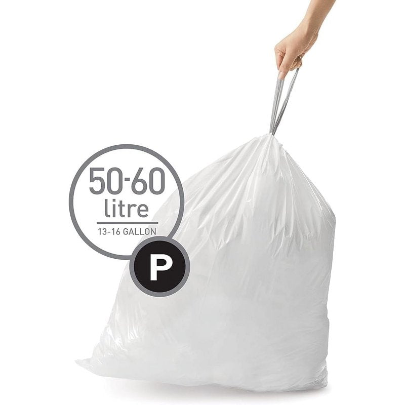 Semi-Round 13 Gallon Trash Can with 200 Trash Bags - Gray