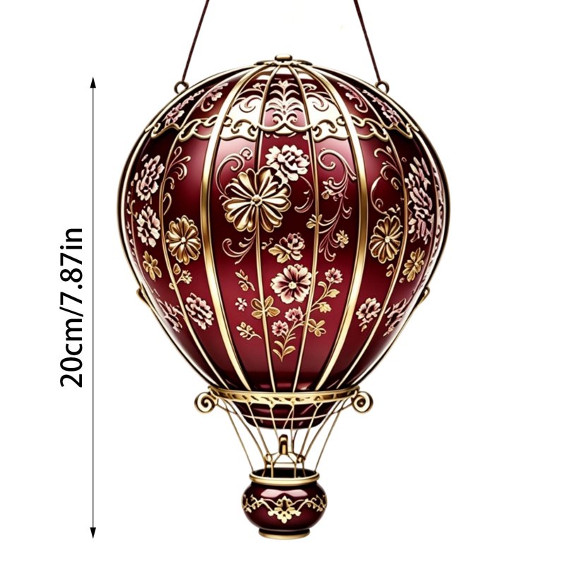 Hot Air Balloon Acrylic Ornament - Window & Garden Hanging Decor - Variation of THIS listing