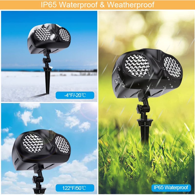 Morttic Owl Snowflake Projector Lights - Waterproof LED Snowfall Spotlight with Remote, Christmas & Holiday Garden Decor