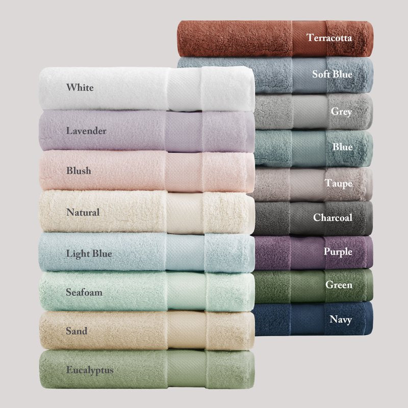 AsterOutdoor 6-Piece Turkish Cotton Bath Towel Set - Sand, 600 GSM Luxury & Absorbent