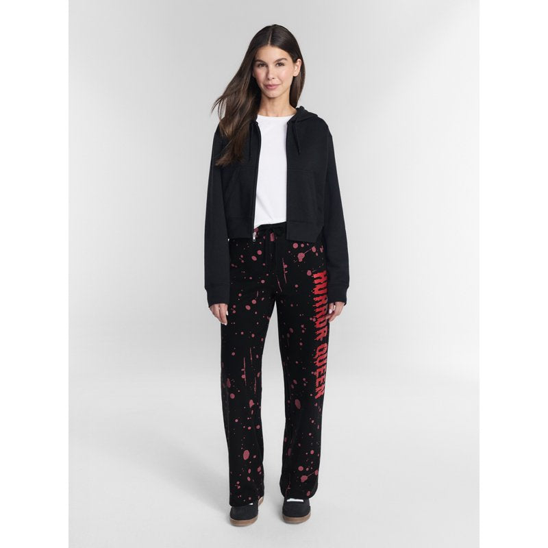 Brown Women's Halloween Haunted Pumpkins Jogger Pants - XXS