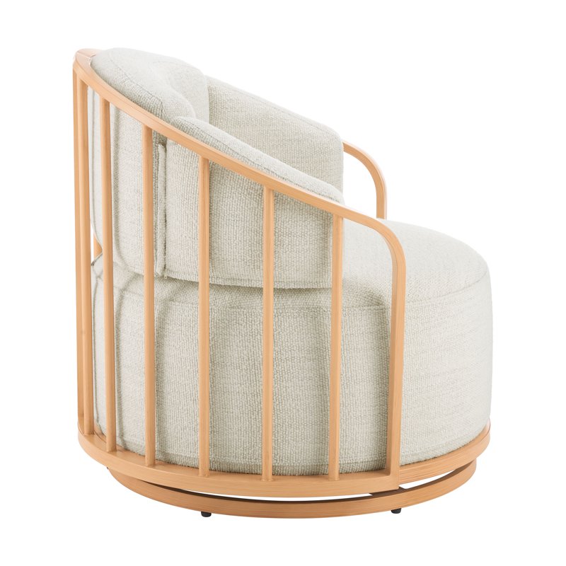 Cozy Accent Chair with Shearling Upholstery and Removable Pillow