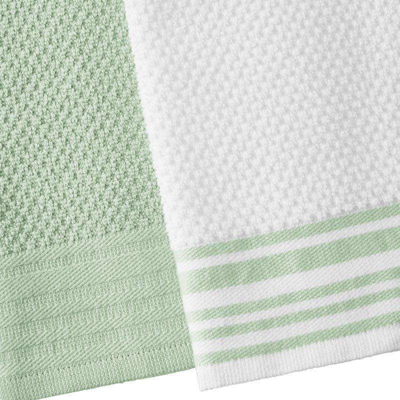 Woven Kitchen Towel Set - 4-Pack 16x26 in - Soft Sea