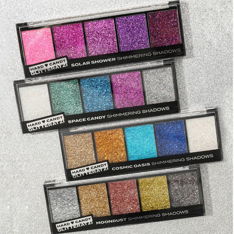 Glitter Eyeshadow Palette, 5-Shade Long-Lasting Shimmer Makeup Set