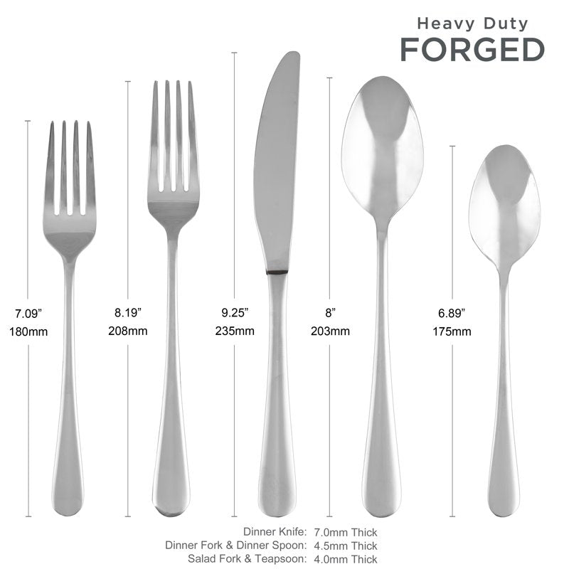 Stainless Steel Dinner Knife Set - 4 Pack in Silver Color