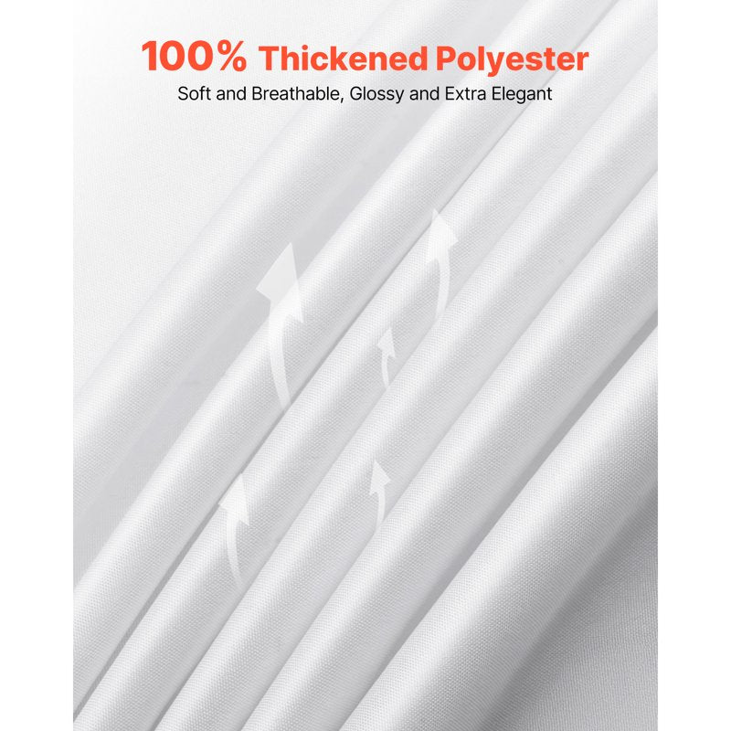 Durable White Tablecloths for Rectangular Tables - 6 Pack, 60x102 Inches