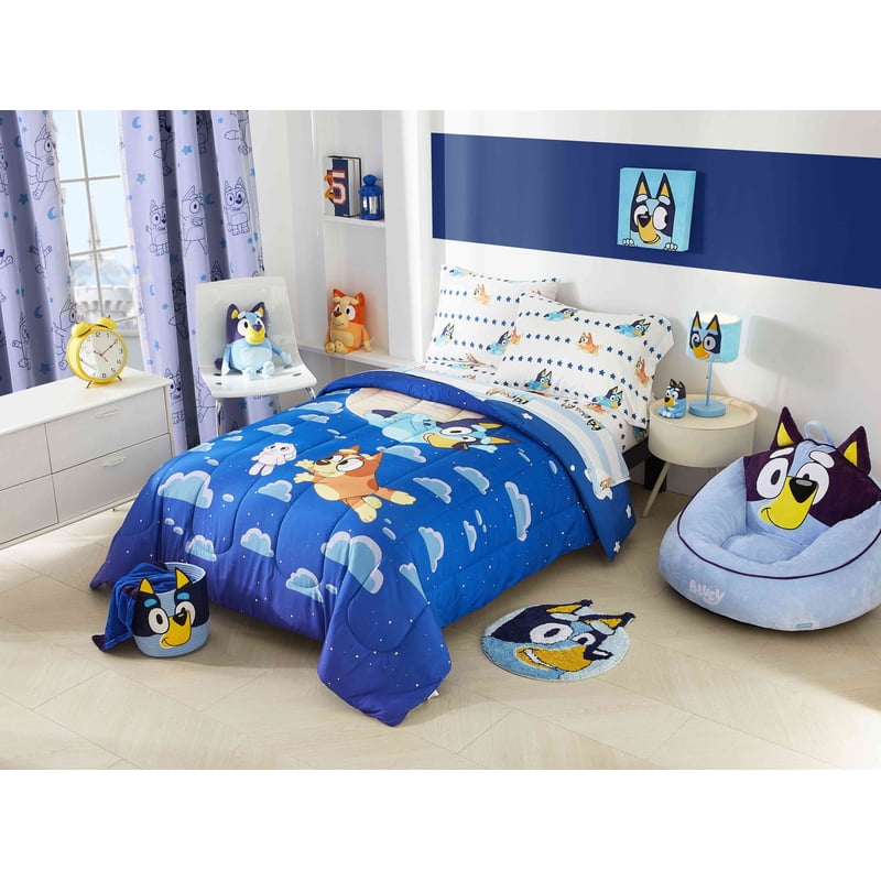 Kids Bluey Tufted Bath Rug 19x22 Cotton Non-Slip Bathroom Mat