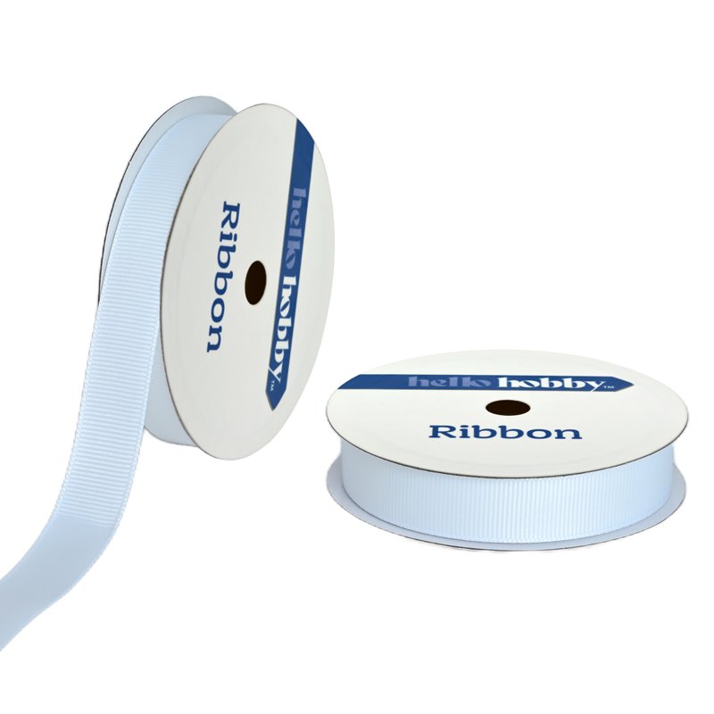 Grosgrain Ribbon 5/8 Inch Wide, 7 Yards - White Craft Ribbon for Sewing & Gift Wrapping