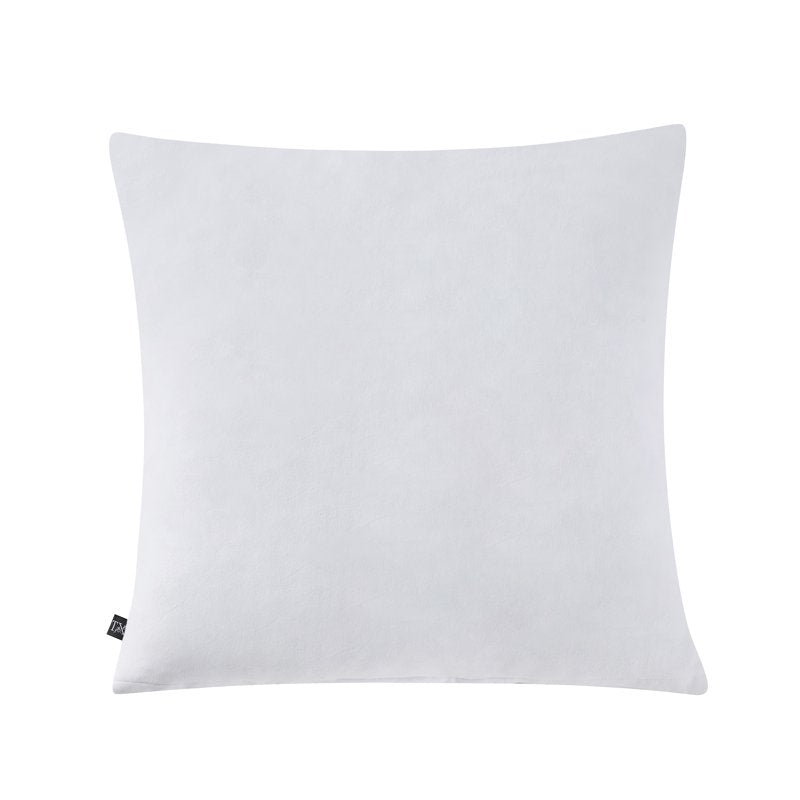 White and Red Velvet Bow Decorative Pillow 20x20 Inch Holiday Accent