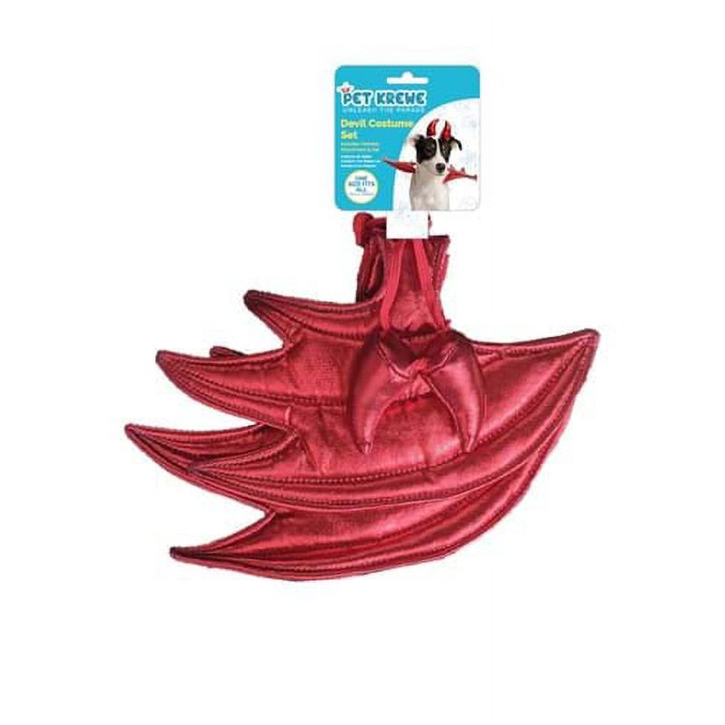 Pet Krewe Devil Dog Costume Halloween Pet Costume with Wings & Horns