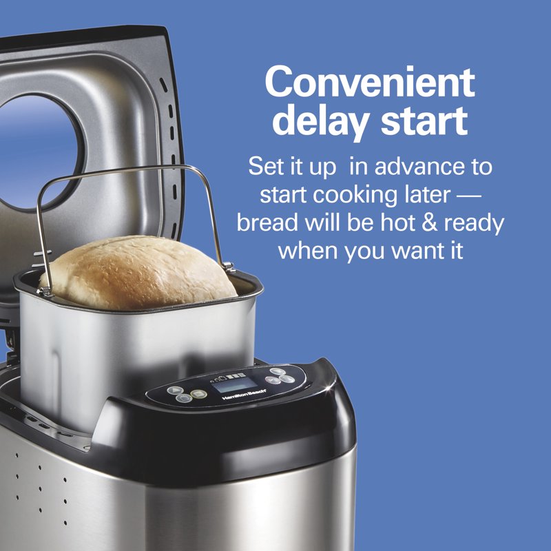 Bread Maker Machine with 14 Settings - Gluten-Free, Black