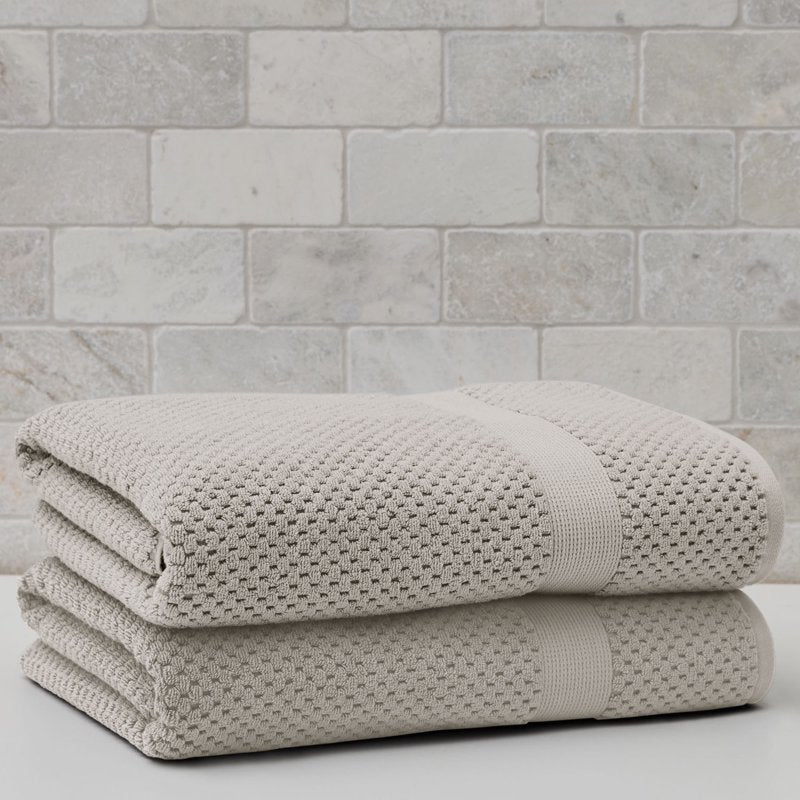 Better Homes & Gardens Soft Cotton Popcorn Textured Bath Sheet - Silver - 34x64 Inches - Soft & Absorbent