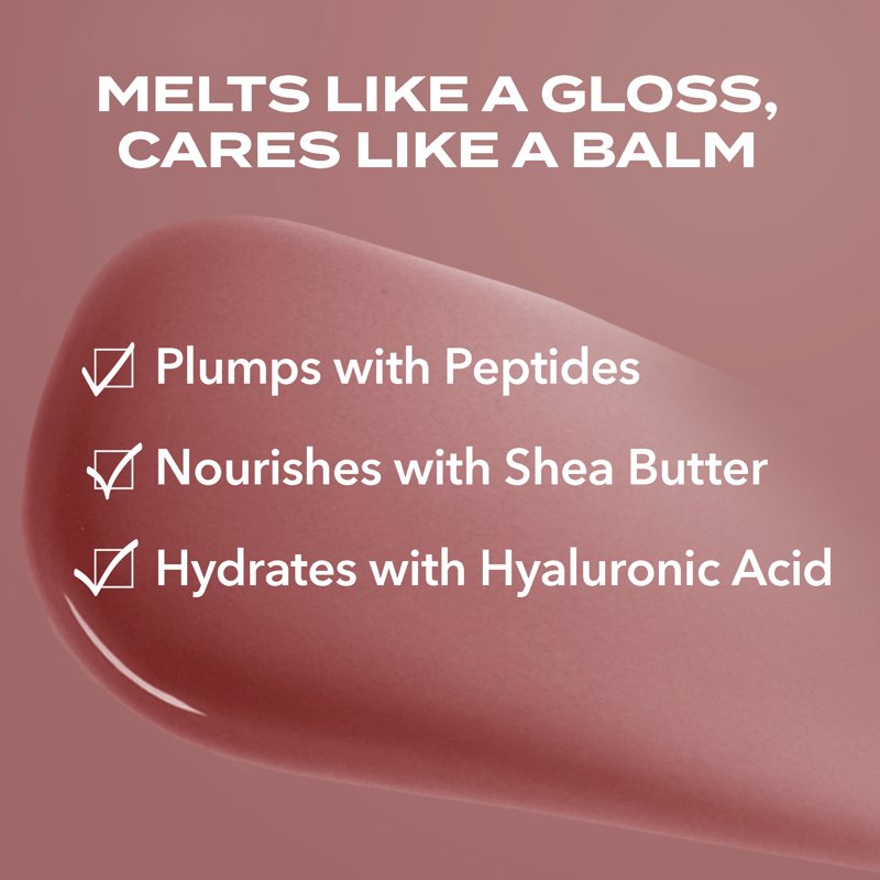 Plumping Lip Melt Cream - Hydrating Tinted Lip Balm with Peptides