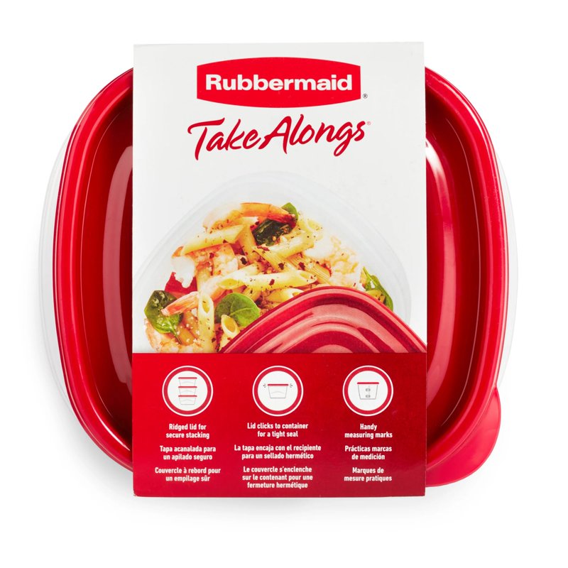 Rubbermaid TakeAlongs 6-Pack Deep Square Food Storage Containers
