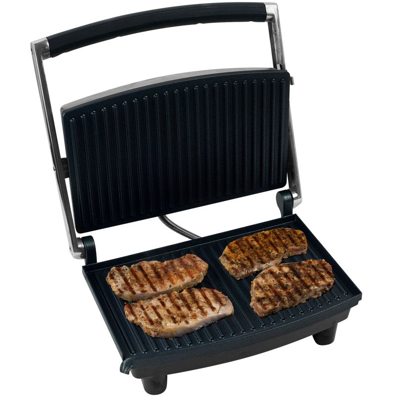 Panini Press Indoor Grill with Drip Tray - 1400W Nonstick