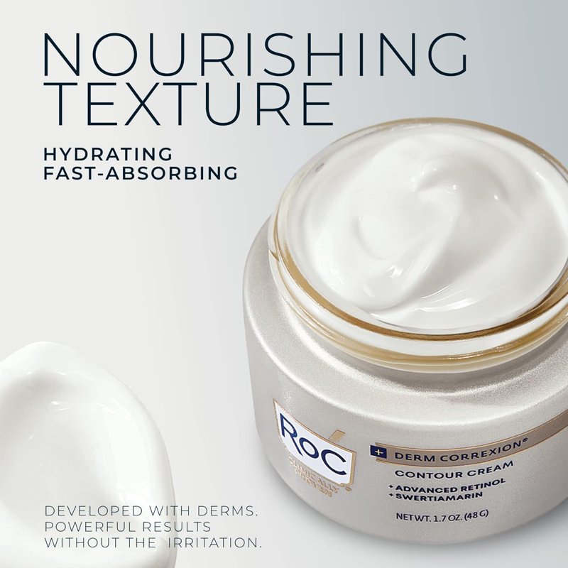 Firming Face and Neck Contour Cream with Retinol and Hyaluronic Acid 1.7 oz