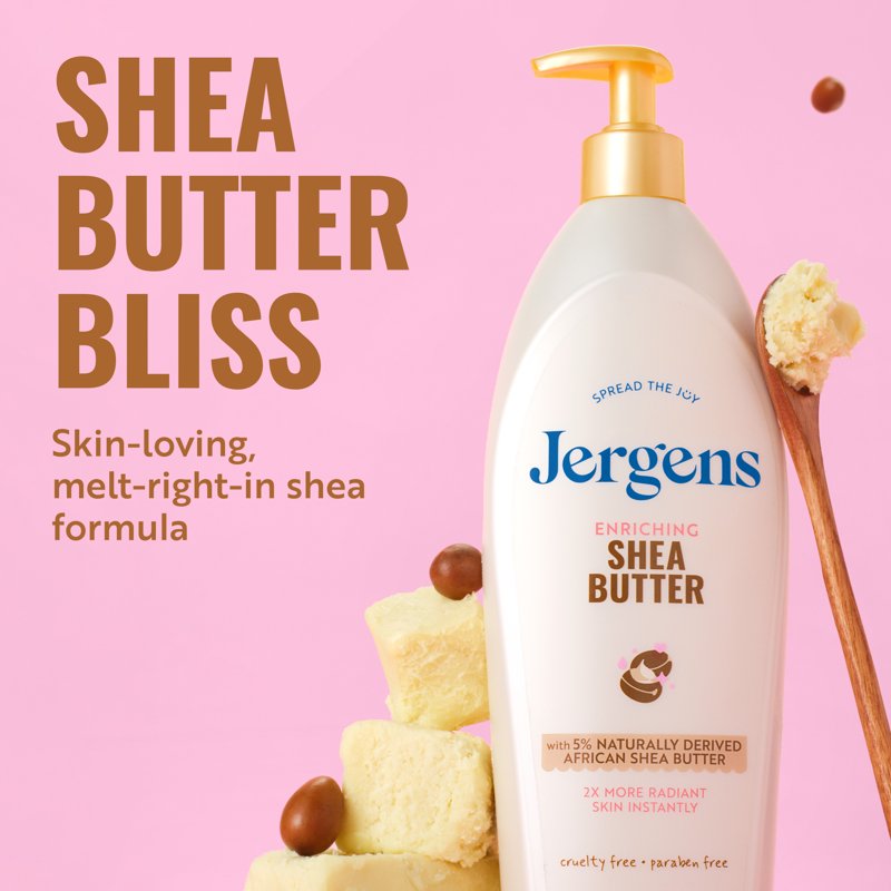 Jergens Shea Butter Hand and Body Lotion, Dry Skin Moisturizer,