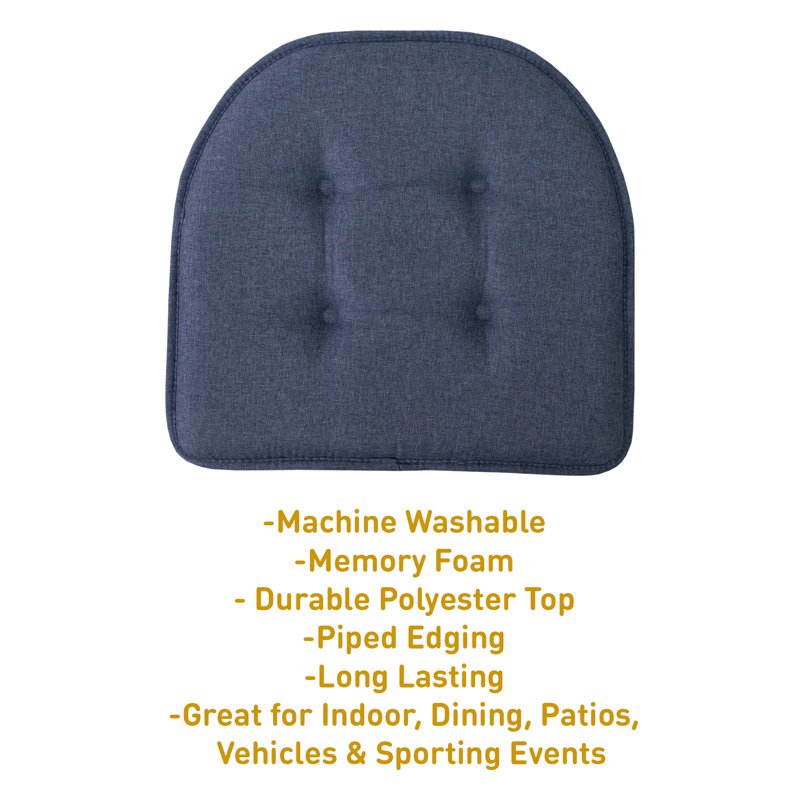U-Shaped Memory Foam Chair Pad Cushion - 12 Pack, Denim