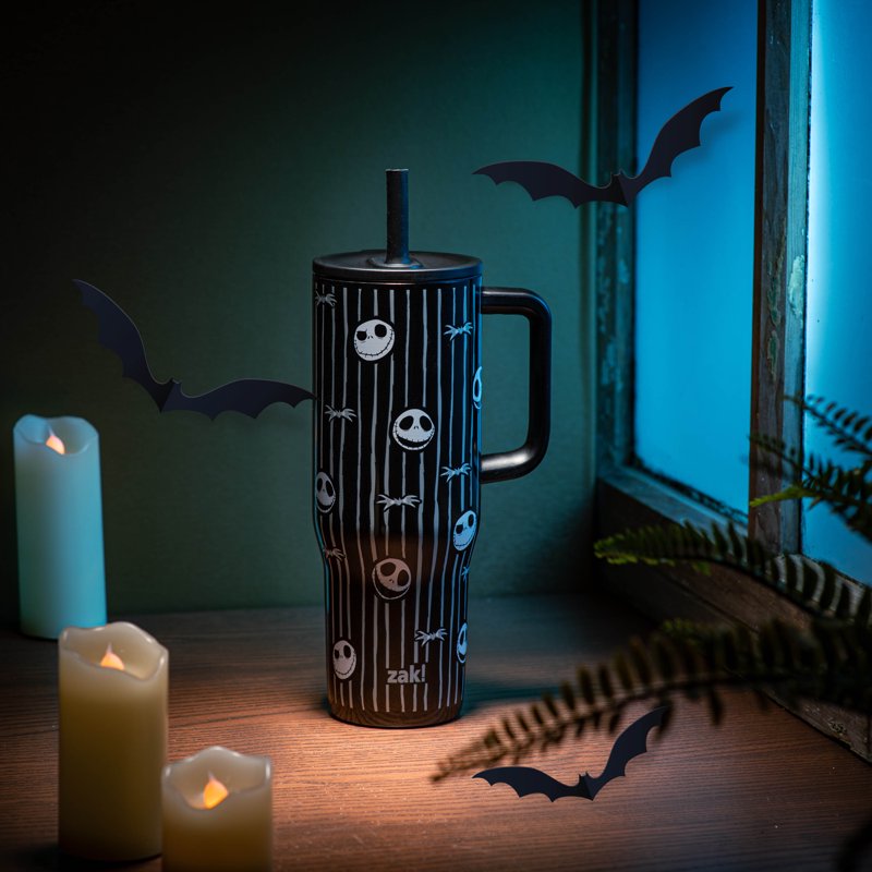 30oz Nightmare Before Christmas Stainless Steel Tumbler with Straw