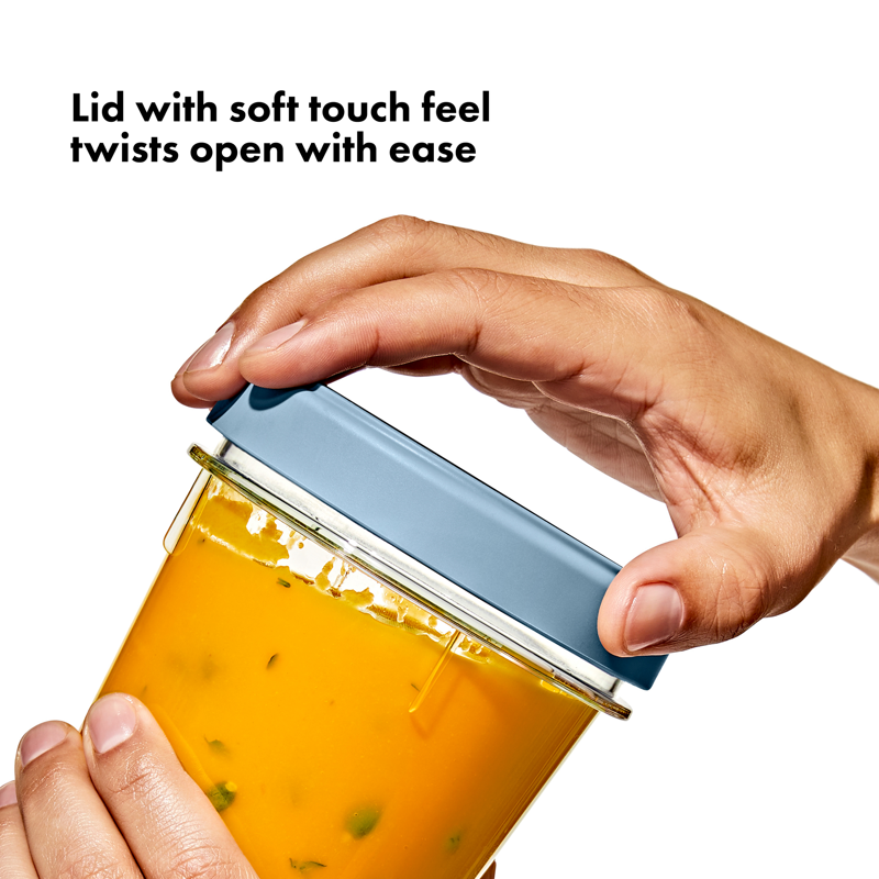 5-Oz Leakproof Deli Snack Containers - 3-Pack, Ocean Blue