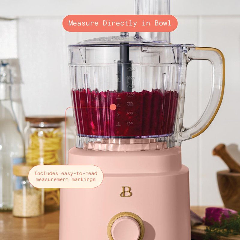 10-Cup Food Processor with Accessories - Rose