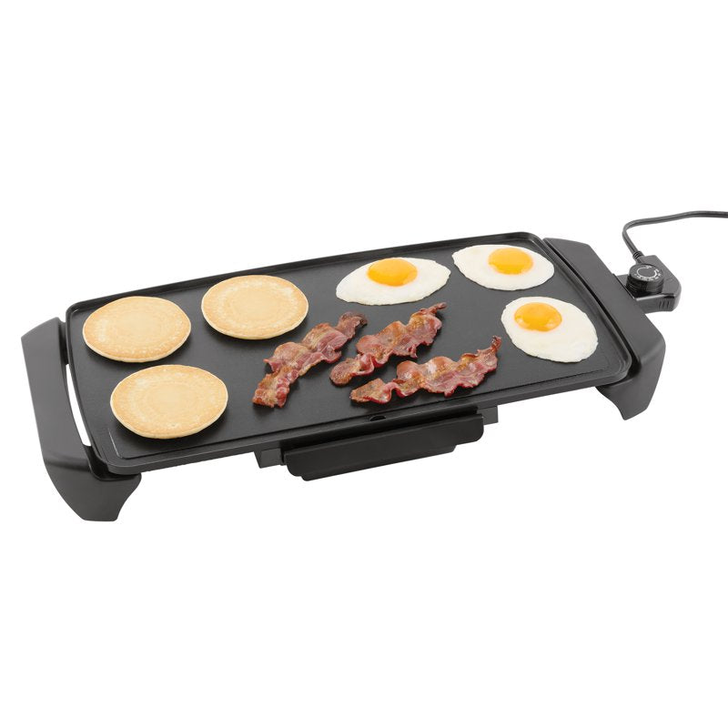 20-Inch Electric Griddle with Non-Stick Ceramic Coating and Temperature Control