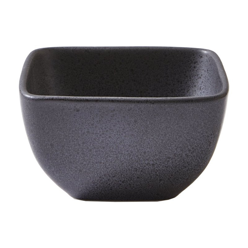 12-Piece Dark Gray Square Stoneware Dinnerware Set - Single