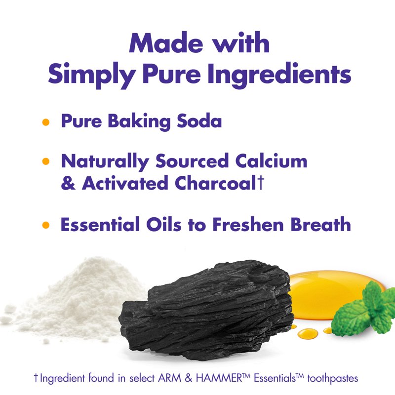 Fluoride-Free Activated Charcoal Toothpaste - 4 Pack, Clean Mint