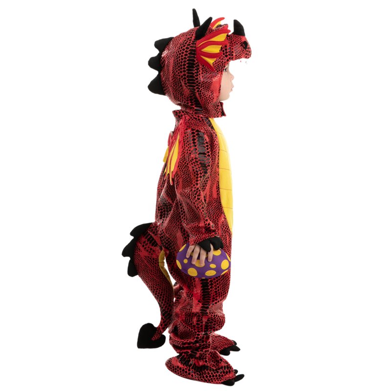 Red Dragon Kids Costume - Dinosaur & Dragon Halloween Dress Up for Ages 3-7