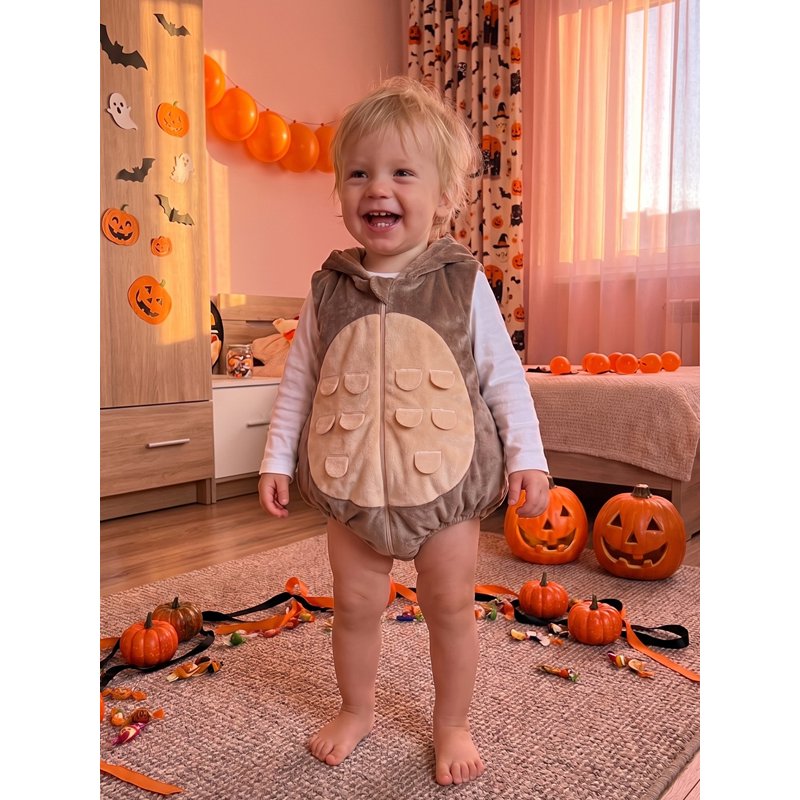 Newborn Baby Boy Halloween Owl Costume - Khaki, 3-6 Months