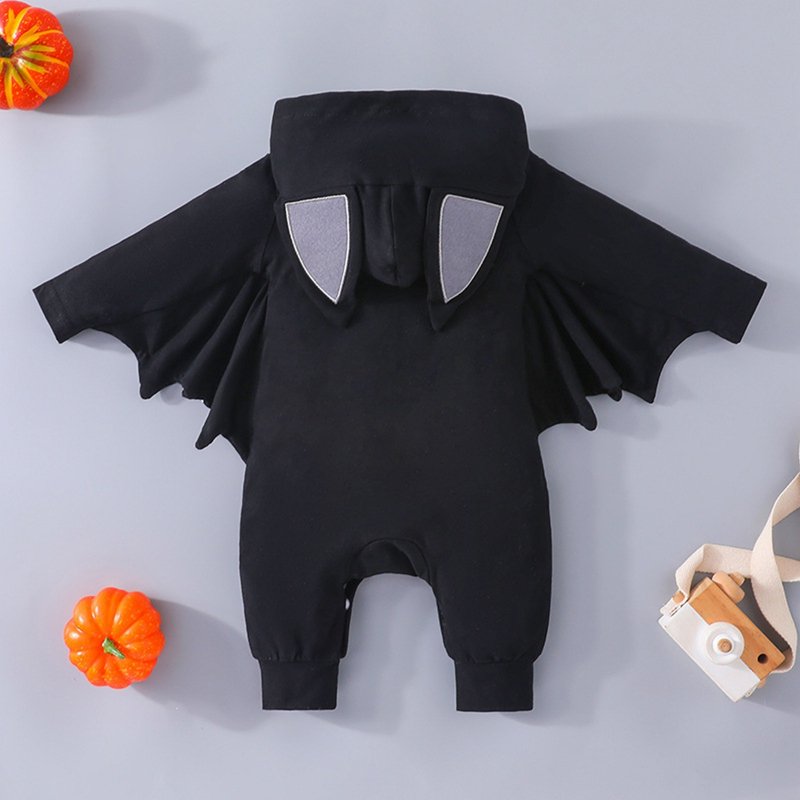 Baby Skeleton Jumpsuit with Wings and Hat - 18-24 Months Black Variant