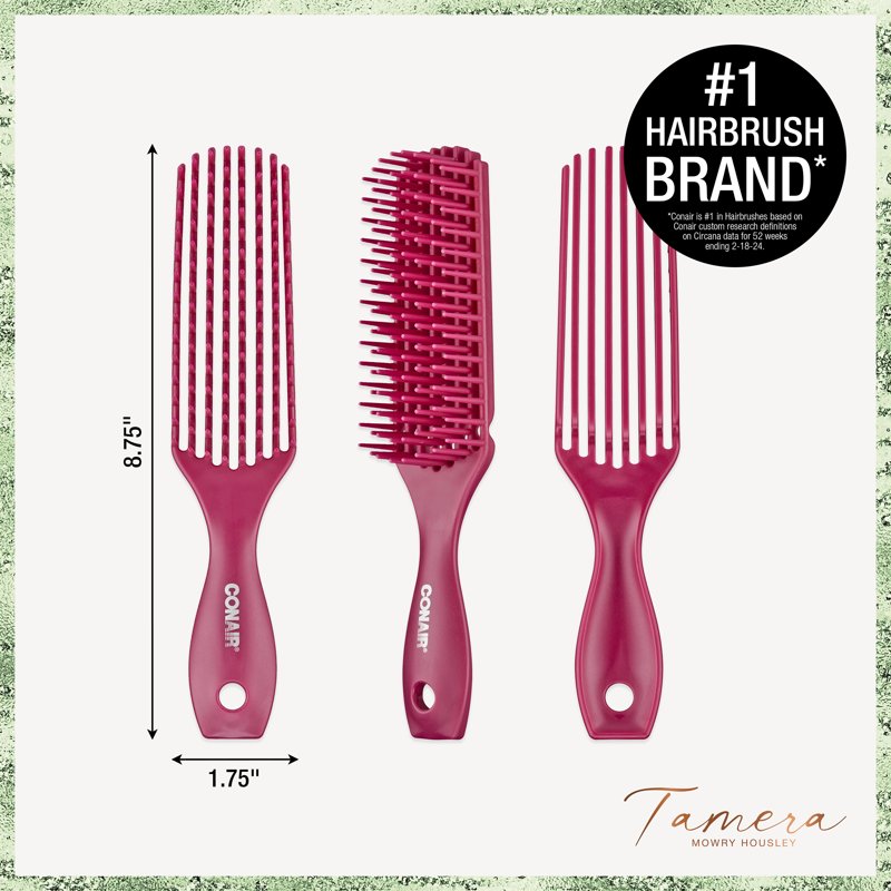 Detangle Curly Hair Brush - Flexible Bristles for Curly Hair