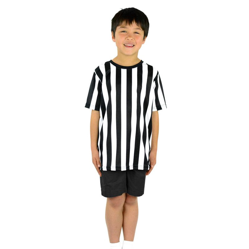 Children's Referee Shirt Kids Sports Costume Black White M Variation