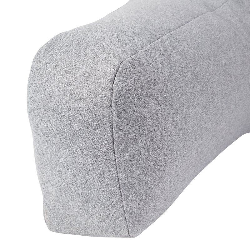 Gray Jumbo Cement Polyester Bed Rest Pillow - Supportive Backrest