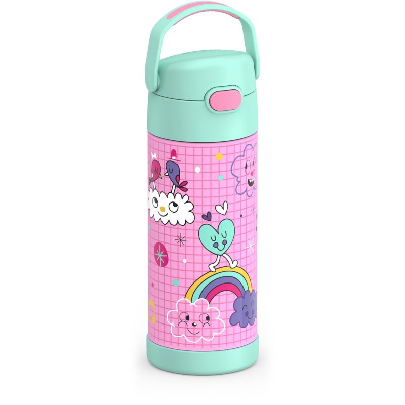 Kids Stainless Steel Funtainer Bottle with Straw - 14 oz, Sketchbook, 2 Pack