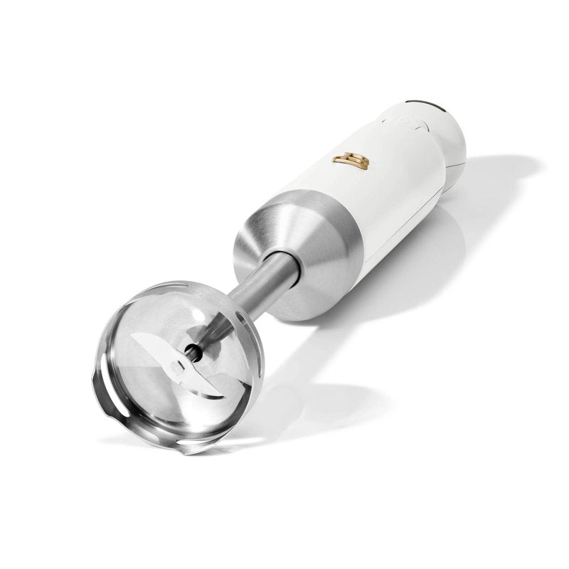 Cordless Immersion Blender with Chopper, Whisk & Cup - White Icing