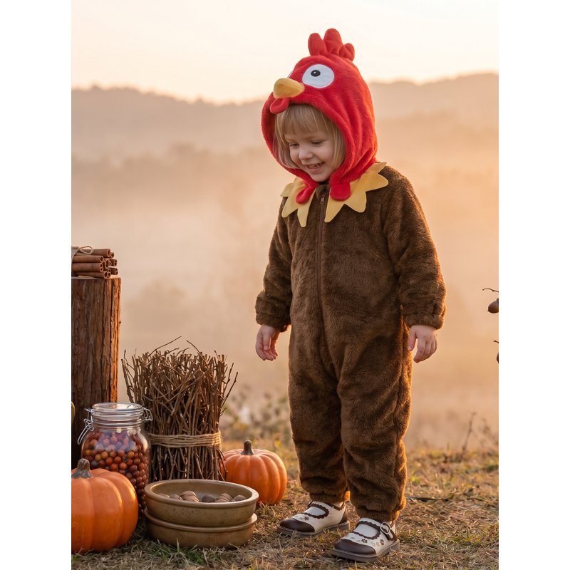 Toddler Baby Turkey Costume for Girls and Boys - Yellow 2-3 Years