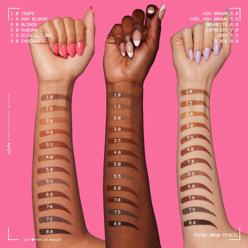 Micro Precise Vegan Eyebrow Pencil with Spoolie - Smudge-Resistant