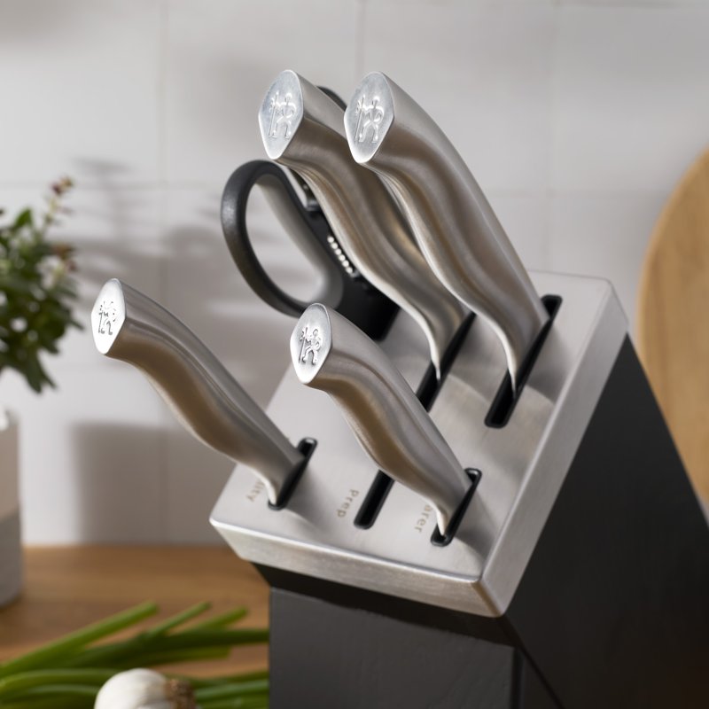 Self-Sharpening Knife Block Set - 7 Piece Kitchen Knives