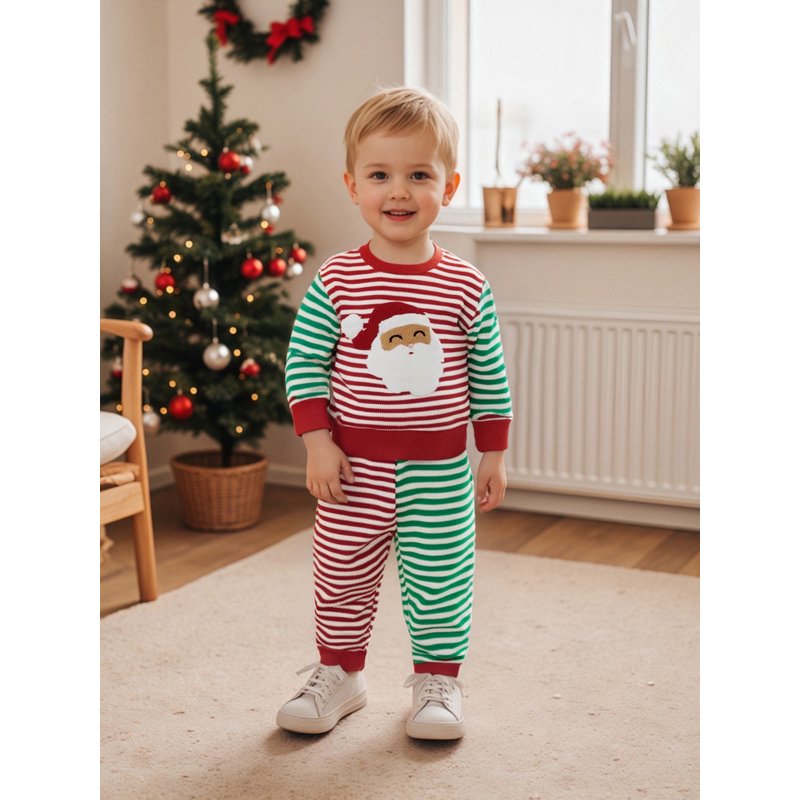 Toddler Boy Girl Fall Striped Clothes Set 12-18 Months Style 16