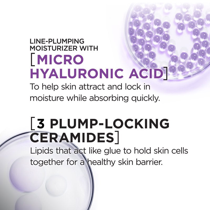 Hyaluronic Acid & Ceramide Line-Plumping Water Cream, 1.7 oz