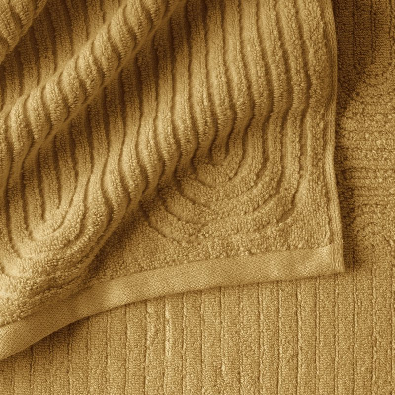 Textured Bath Towel - 100% Cotton, Amber Yellow, 56x30 Inches, Drew Barrymore