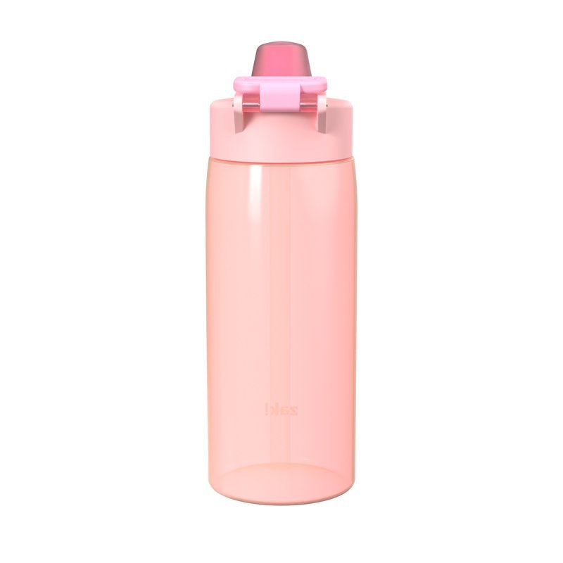 25oz Durable Plastic Water Bottle with Push Button Locking Lid - Pink