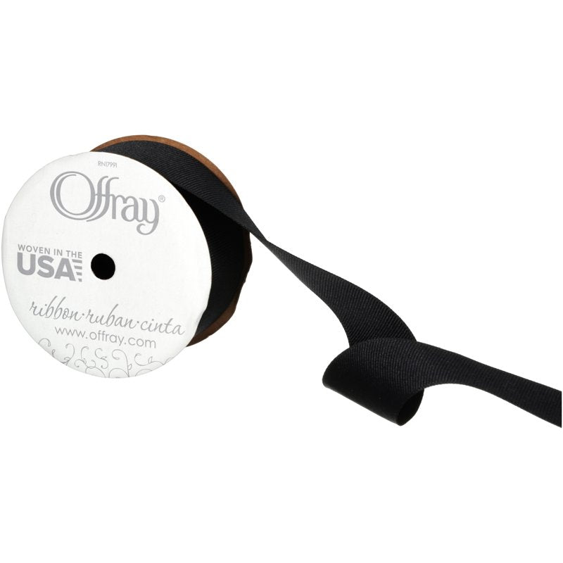 Black Grosgrain Ribbon 1.5 Inch Wide, 12 Feet - Craft & Gift Wrap