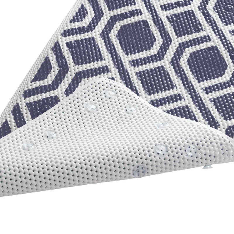 Navy Cushioned Bathtub Mat 17x36 in. Slip-Resistant Shower Rug - Mainstays